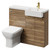 Napoli Combination Tobacco Oak 1000mm Vanity Unit Toilet Suite with Right Hand Square Semi Recessed 1 Tap Hole Basin and 2 Doors with Brushed Brass Handles Right Hand View