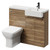 Napoli Combination Tobacco Oak 1000mm Vanity Unit Toilet Suite with Right Hand Square Semi Recessed 1 Tap Hole Basin and 2 Doors with Gunmetal Grey Handles  Right Hand View