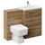 Napoli 390 Tobacco Oak 1100mm Vanity Unit Toilet Suite with 1 Tap Hole Glide Basin and 2 Drawers with Chrome Handles  Left Hand View
