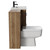 Napoli 390 Tobacco Oak 1100mm Vanity Unit Toilet Suite with 1 Tap Hole Glide Basin and 2 Drawers with Matt Black Handles Side View