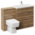 Napoli 390 Tobacco Oak 1300mm Vanity Unit Toilet Suite with 1 Tap Hole Glide Basin and 2 Drawers with Chrome Handles Left Hand View