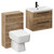 Napoli 390 Tobacco Oak 1100mm Wall Mounted Vanity Unit Toilet Suite with 1 Tap Hole Glide Basin and 2 Drawers with Matt Black Handles Left Hand View Napoli 390 Tobacco Oak 1100mm Wall Mounted Vanity Unit Toilet Suite with 1 Tap Hole Glide Basin and 2 Drawers with Matt Black Handles Left Hand View