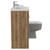 Napoli 390 Combination Tobacco Oak 1100mm Vanity Unit Toilet Suite with Left Hand L Shaped 1 Tap Hole Basin and 2 Drawers with Chrome Handles Side View