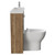 Napoli Combination Tobacco Oak 1000mm Vanity Unit Toilet Suite with Slimline 1 Tap Hole Round Basin and 2 Doors with Chrome Handles Side View
