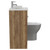 Napoli Combination Tobacco Oak 900mm Vanity Unit Toilet Suite with Left Hand L Shaped 1 Tap Hole Round Basin and Single Door with Chrome Handle Side View