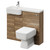 Napoli Combination Tobacco Oak 1000mm Vanity Unit Toilet Suite with Left Hand Round Semi Recessed 1 Tap Hole Basin and 2 Doors with Chrome Handles Right Hand View