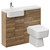Napoli Combination Tobacco Oak 1000mm Vanity Unit Toilet Suite with Left Hand Round Semi Recessed 1 Tap Hole Basin and 2 Doors with Chrome Handles Left Hand View