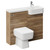 Napoli Combination Tobacco Oak 1000mm Vanity Unit Toilet Suite with Right Hand Round Semi Recessed 1 Tap Hole Basin and 2 Doors with Chrome Handles Left Hand View