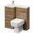 Napoli Combination Tobacco Oak 900mm Vanity Unit Toilet Suite with Left Hand L Shaped 1 Tap Hole Basin and Single Door with Chrome Handle Right Hand View