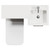 Napoli Combination Tobacco Oak 900mm Vanity Unit Toilet Suite with Right Hand L Shaped 1 Tap Hole Basin and Single Door with Chrome Handle View from Top