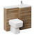 Napoli Combination Tobacco Oak 1000mm Vanity Unit Toilet Suite with Right Hand L Shaped 1 Tap Hole Basin and 2 Drawers with Chrome Handles Left Hand View