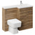 Napoli Combination Tobacco Oak 1100mm Vanity Unit Toilet Suite with Right Hand L Shaped 1 Tap Hole Basin and 2 Doors with Chrome Handles Left Hand View