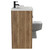 Napoli Combination Tobacco Oak 1100mm Vanity Unit Toilet Suite with Left Hand L Shaped 1 Tap Hole Basin and 2 Drawers with Matt Black Handles Side View
