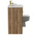 Napoli Combination Tobacco Oak 1100mm Vanity Unit Toilet Suite with Left Hand L Shaped 1 Tap Hole Basin and 2 Doors with Brushed Brass Handles Side View