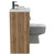 Napoli Combination Tobacco Oak 1000mm Vanity Unit Toilet Suite with Left Hand L Shaped 1 Tap Hole Basin and 2 Drawers with Gunmetal Grey Handles Side View Napoli Combination Tobacco Oak 1000mm Vanity Unit Toilet Suite with Left Hand L Shaped 1 Tap Hole Basin and 2 Drawers with Gunmetal Grey Handles Side View