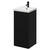 Napoli Matt Black 400mm Floor Standing Vanity Unit with 1 Tap Hole Glide Basin and Single Door with Matt Black Handle Right Hand View