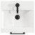 Napoli Matt Black 400mm Floor Standing Vanity Unit with 1 Tap Hole Glide Basin and Single Door with Matt Black Handle View from Top