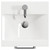 Napoli Matt Black 400mm Floor Standing Vanity Unit with 1 Tap Hole Glide Basin and Single Door with Chrome Handle View from Top