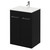 Napoli Matt Black 600mm Floor Standing Vanity Unit with 1 Tap Hole Minimalist Basin and 2 Doors with Chrome Handles Right Hand View