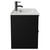 Napoli Matt Black 800mm Wall Mounted Vanity Unit with 1 Tap Hole Minimalist Basin and 2 Drawers with Gunmetal Grey Handles View from Side