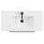 Napoli Matt Black 800mm Wall Mounted Vanity Unit with 1 Tap Hole Minimalist Basin and 2 Drawers with Gunmetal Grey Handles View from Top