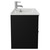 Napoli Matt Black 800mm Wall Mounted Vanity Unit with 1 Tap Hole Minimalist Basin and 2 Drawers with Chrome Handles View from Side