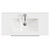 Napoli Matt Black 800mm Wall Mounted Vanity Unit with 1 Tap Hole Minimalist Basin and 2 Drawers with Chrome Handles View from Top