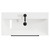 Napoli Matt Black 800mm Wall Mounted Vanity Unit with 1 Tap Hole Slim Edge Basin and 2 Drawers with Matt Black Handles View from Top