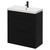 Napoli Matt Black 800mm Floor Standing Vanity Unit with 1 Tap Hole Slim Edge Basin and 2 Drawers with Matt Black Handles Right Hand View