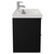 Napoli Matt Black 800mm Wall Mounted Vanity Unit with 1 Tap Hole Slim Edge Basin and 2 Drawers with Chrome Handles View from Side