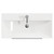 Napoli Matt Black 800mm Wall Mounted Vanity Unit with 1 Tap Hole Slim Edge Basin and 2 Drawers with Chrome Handles View from Top