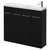 Napoli Combination Matt Black 1000mm Floor Standing Vanity Unit with Slimline 1 Tap Hole Round Basin and 4 Doors with Chrome Handles Right Hand View