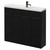 Napoli Combination Matt Black 1000mm Floor Standing Vanity Unit with Slimline 1 Tap Hole Basin and 4 Doors with Gunmetal Grey Handles Right Hand View