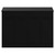 Napoli Matt Black 1200mm Floor Standing Vanity Unit for Countertop Basins with 4 Doors and Matt Black Handles View from Front
