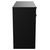 Napoli Matt Black 1200mm Floor Standing Vanity Unit for Countertop Basins with 4 Doors and Matt Black Handles View from Side
