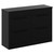 Napoli Matt Black 1200mm Floor Standing Vanity Unit for Countertop Basins with 4 Drawers and Matt Black Handles Left Hand View