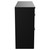 Napoli Matt Black 1200mm Floor Standing Vanity Unit for Countertop Basins with 4 Drawers and Matt Black Handles View from Side