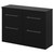 Napoli Matt Black 1200mm Floor Standing Vanity Unit for Countertop Basins with 4 Drawers and Chrome Handles Right Hand View