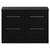 Napoli Matt Black 1200mm Floor Standing Vanity Unit for Countertop Basins with 4 Drawers and Chrome Handles View from Front