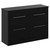 Napoli Matt Black 1200mm Floor Standing Vanity Unit for Countertop Basins with 4 Drawers and Chrome Handles Left Hand View