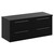 Napoli Matt Black 1200mm Wall Mounted Vanity Unit for Countertop Basins with 4 Drawers and Chrome Handles Left Hand View