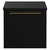 Napoli Matt Black 500mm Wall Mounted Vanity Unit for Countertop Basins with Single Drawer and Brushed Brass Handle View from Front