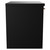 Napoli Matt Black 500mm Wall Mounted Vanity Unit for Countertop Basins with Single Drawer and Brushed Brass Handle View from Side
