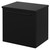 Napoli Matt Black 500mm Wall Mounted Vanity Unit for Countertop Basins with Single Drawer and Matt Black Handle Right Hand View