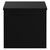 Napoli Matt Black 500mm Wall Mounted Vanity Unit for Countertop Basins with Single Drawer and Matt Black Handle View from Front