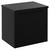 Napoli Matt Black 500mm Wall Mounted Vanity Unit for Countertop Basins with Single Drawer and Matt Black Handle Left Hand View