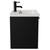 Napoli Matt Black 500mm Wall Mounted Vanity Unit with 1 Tap Hole Basin and Single Drawer with Matt Black Handle View from Side