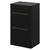 Napoli Matt Black 500mm Floor Standing Vanity Unit for Countertop Basins with 2 Drawers and Brushed Brass Handles Right Hand View