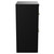 Napoli Matt Black 500mm Floor Standing Vanity Unit for Countertop Basins with 2 Drawers and Brushed Brass Handles View from Side