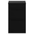 Napoli Matt Black 500mm Floor Standing Vanity Unit for Countertop Basins with 2 Drawers and Matt Black Handles View from Front